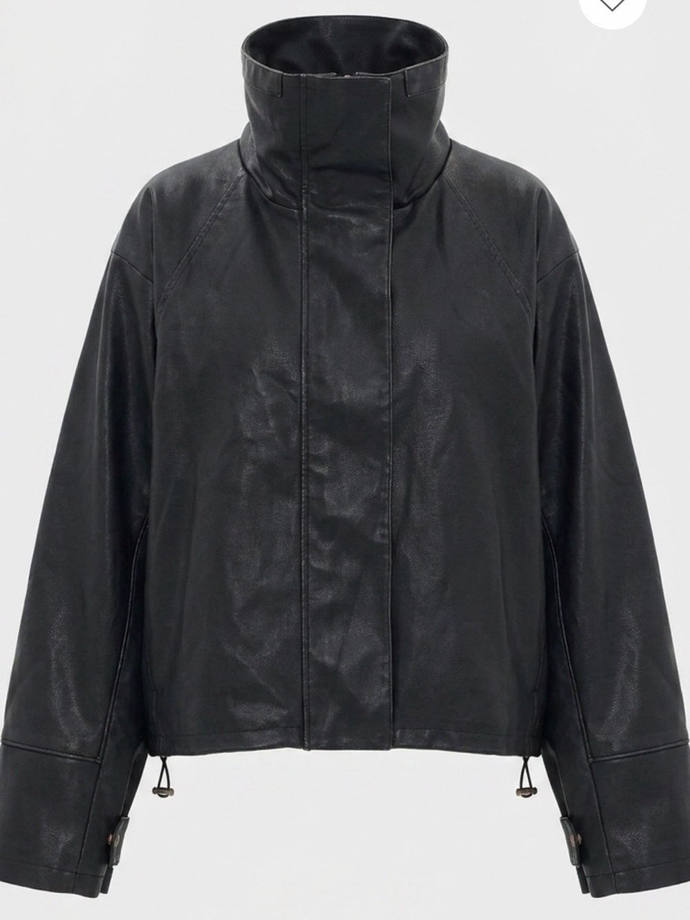 Lioness Black High-Neck Leather Jacket